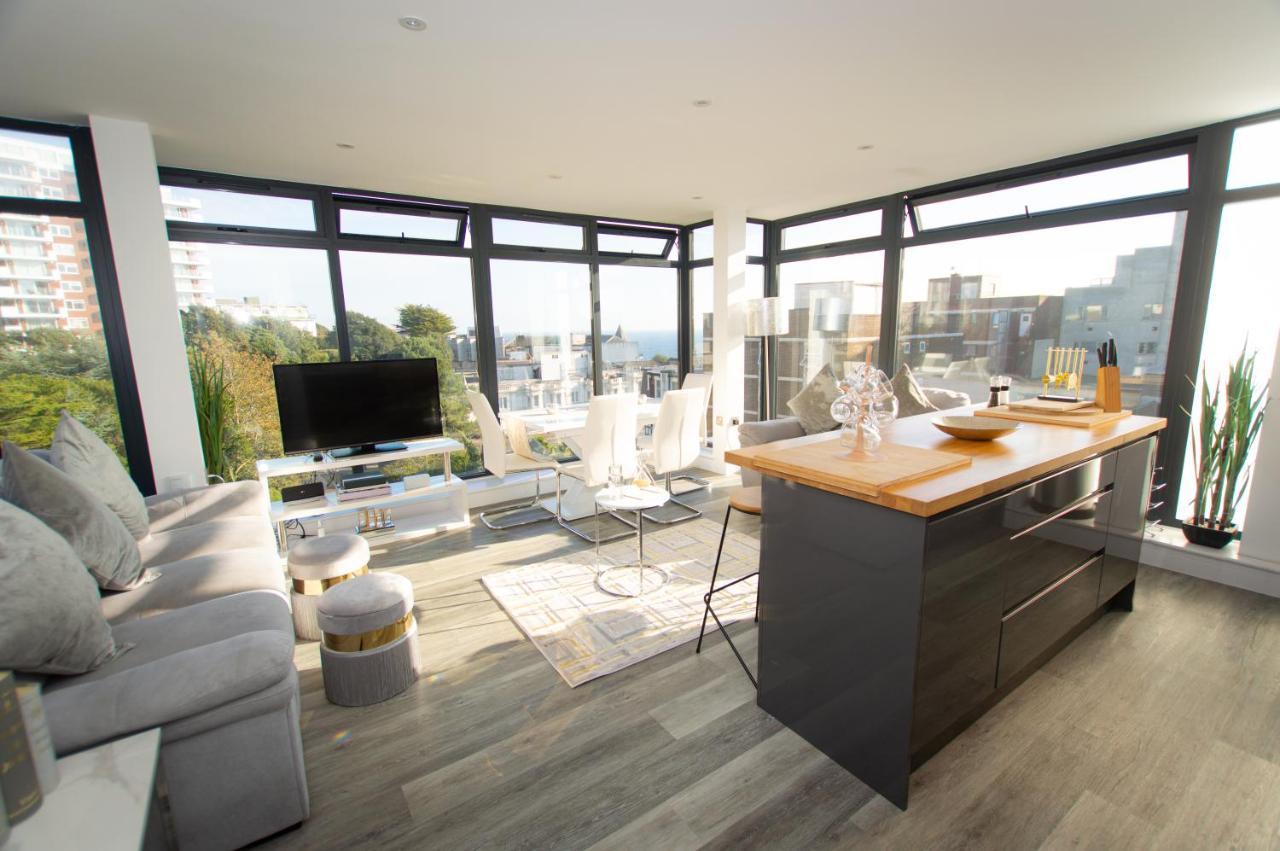 * Panoramic Penthouse With Sea & City Views Борнмут Экстерьер фото